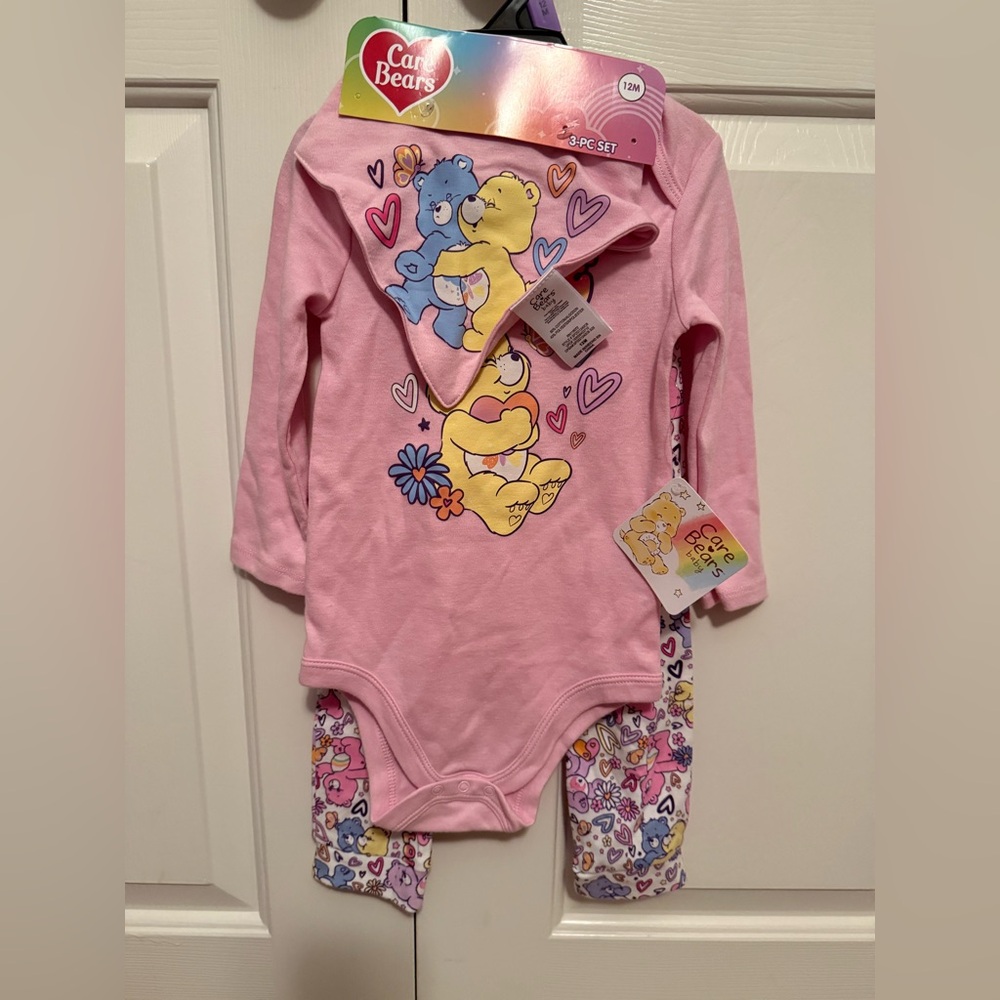 Care Bears Pink Baby Onesie Set